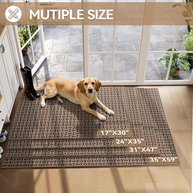 Indoor Door Mat 24"x72", Door Mat Indoor Entrance Dirt Resistant and Absorbent