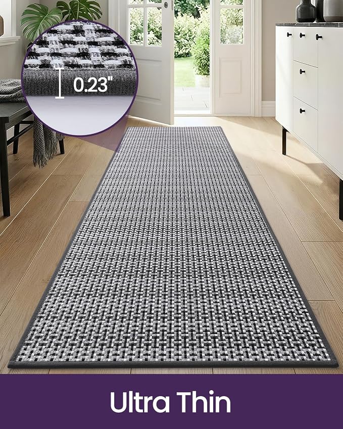 DEXI Hallway Runner Rug 2'x6', Non Slip Rubber Backed Runners Carpet, Ultra