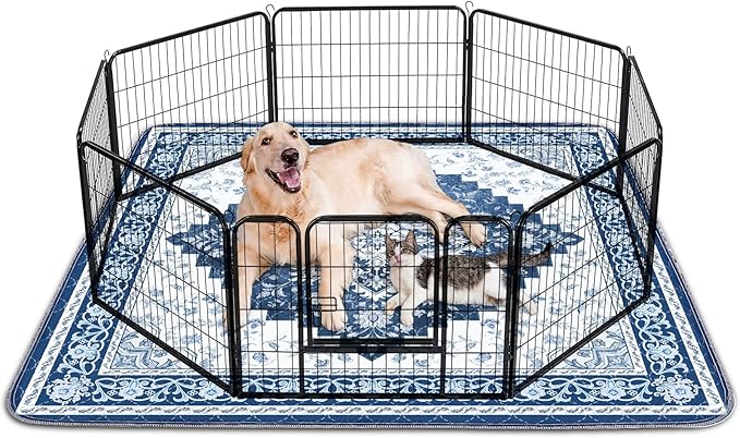 INVENHO 2PACK Washable Pee Pads for Dogs 60"x48" Reusable Dog Pads Extra Large Upgrade Non-Slip Dog Pee Pads Heavy Absorbency Puppy Pee Pads Quick Dry Whelping Pads/Waterproof Puppy Training Pad