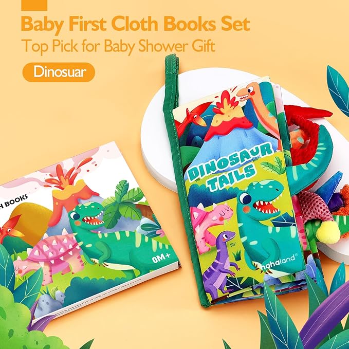 hahaland Baby Books 0-6 Months,Infant Tummy Time Toy High Contrast Sensory Toys 6 to 12 Months Touch Feel Book Baby Gifts for Boy Girl 0-3 Month Book Early Learning Toy (Single Book)
