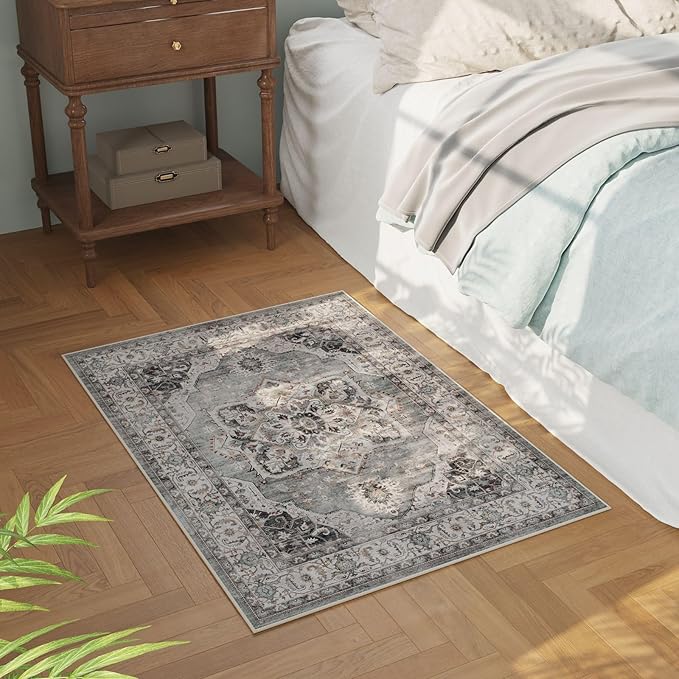 Rugcomf Vintage Medallion Rugs for Entryway 2'x3'