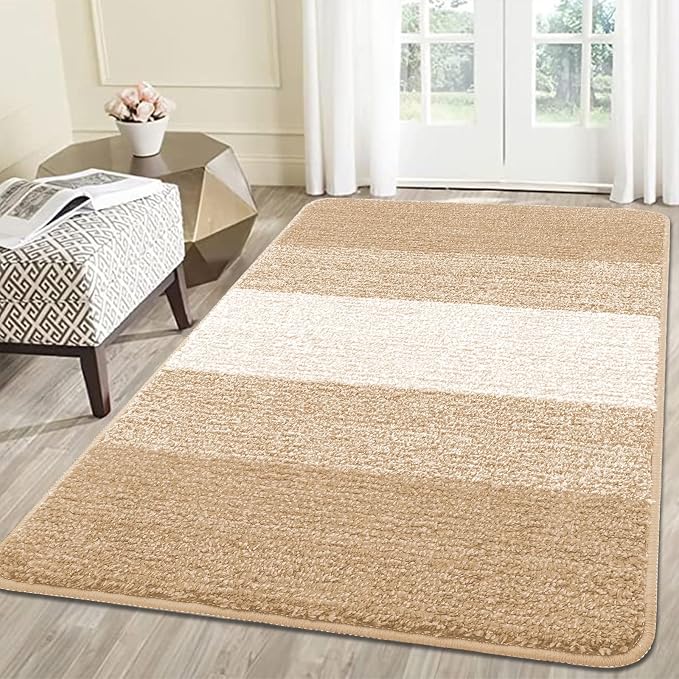 Kitinjoy Indoor Outdoor Door Mat, 59x36 Non-Slip Absorbent Dirt Trapper