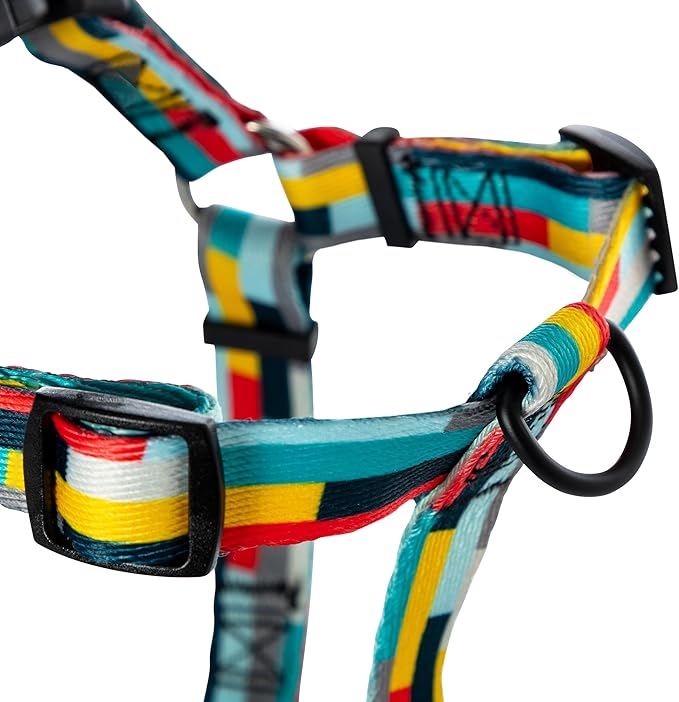 Wolfgang Heavy Duty Adjustable Dog Harness, Pull-Tested for Walking & Training, Mixtape Print, Large