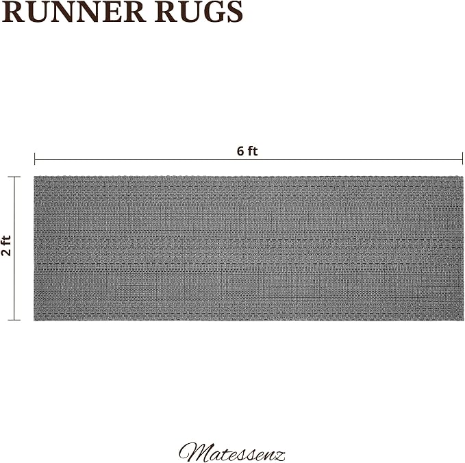 MatEssenz Runner Rug – Boho 2x6 ft Hallway Runner Rug Washable Non-Slip