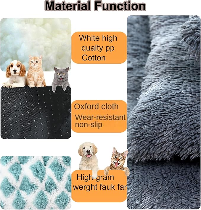 Dog Crate Mat, Dog Bed for Large Dogs, Comfy Fluffy Kennel Pad Anti-Slip for Dog beds & Furniture, Quilted Dog Bed for Pets for Medium/Small Dogs Cats (Color : A1, Size : 25x18)