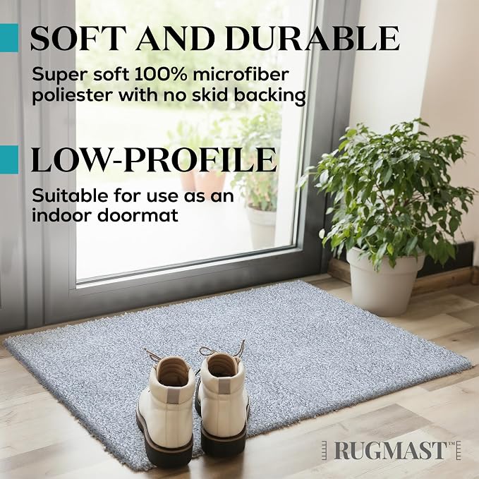 Premium Microfiber Indoor Door Mat – 36"x60" Washable Entry Mat, Waterproof