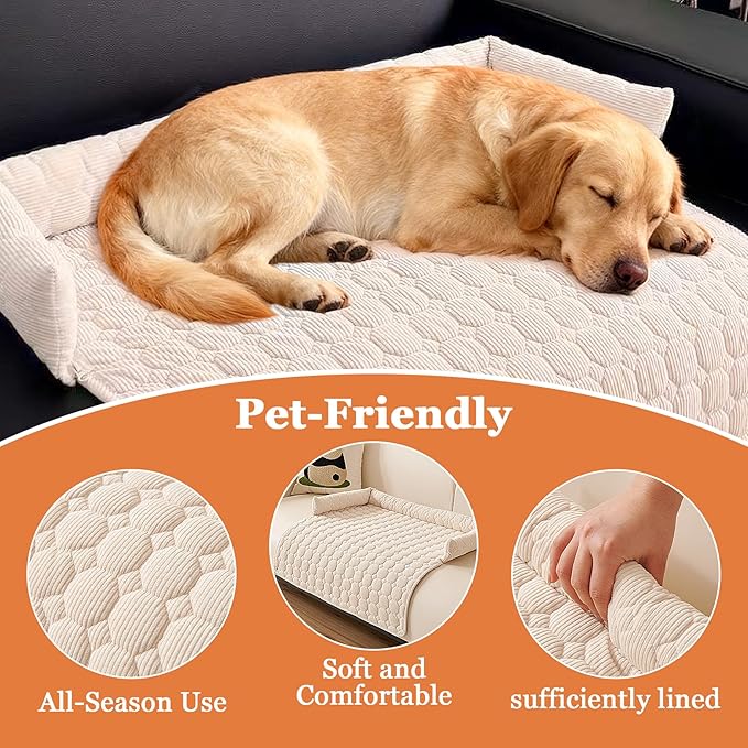 Dog Couch Bed Non Slip Dog Couch Cover Washable Non-Slip Pet Protector for Dogs & Cats, Soft Washable Dog Sofa Bed for Couch Sofa Chair & Bed