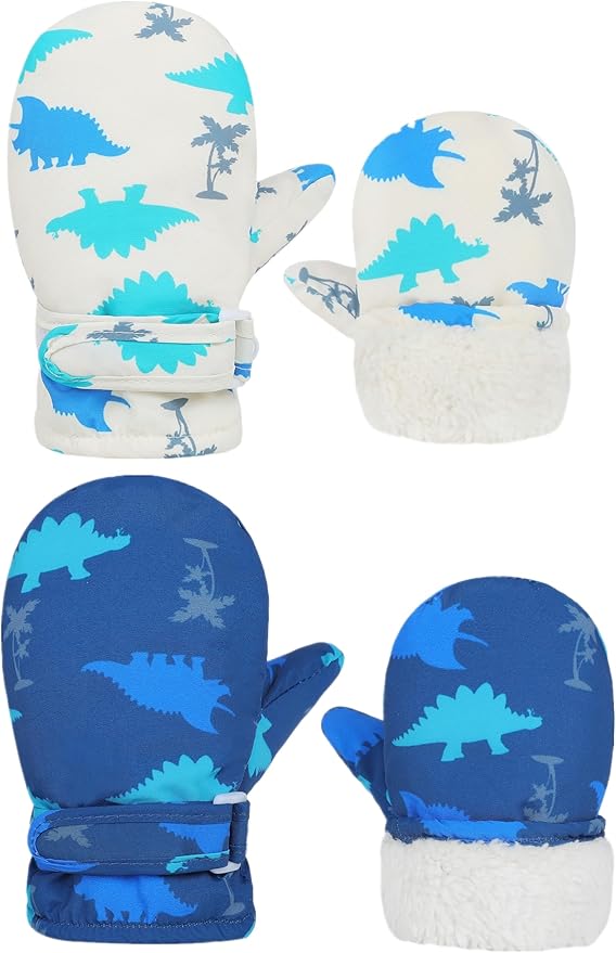 Toddler Gloves Kids Mittens Winter Warm Lined Fleece Gloves Waterproof Snow Baby Mitten for Boys Girls