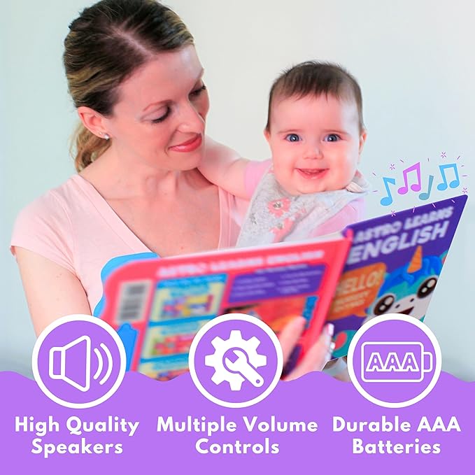 Nursery Rhymes: Musical Toys & Interactive Sound Book for Toddlers 1-3, Baby’s First Year Music Book Gift, Singing Book for 1 Year Old Toddler & Kids, Nursery Rhymes Musical Books & Educational Toy