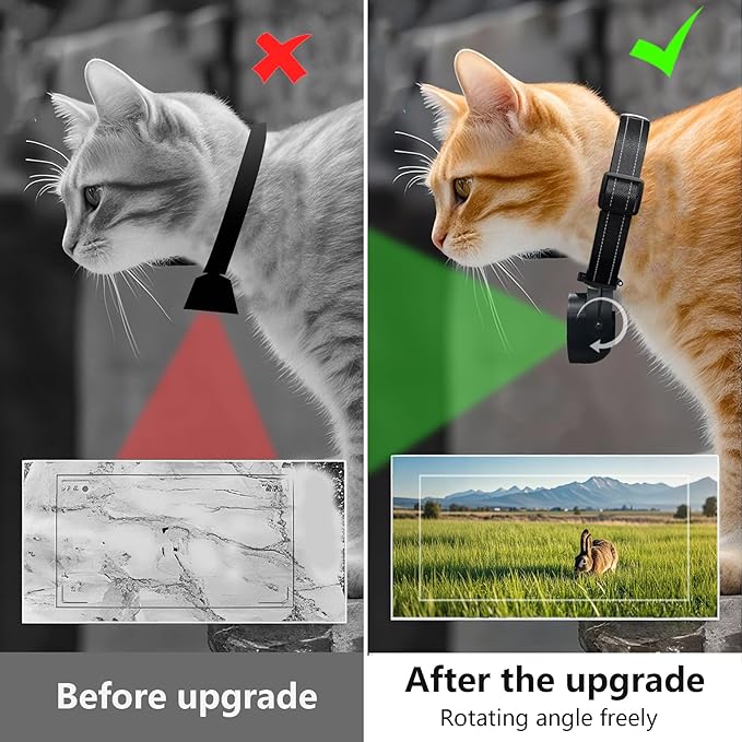 Dog Camera Collar, HD 1080P with Video Record Wireless Mini Sport Cam,Small Action Cameras,Body Camera for Pet Supplies/No WiFi, Indoor/Outdoor/with 32GB High-Speed Memory Card