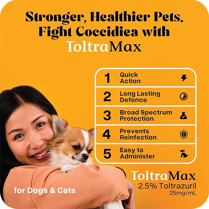 Toltrazuril 2.5% for Horses, Dogs, Cats, 500mL/16.9 Ounce, for Non-Food Chain Animals, Alfalfa