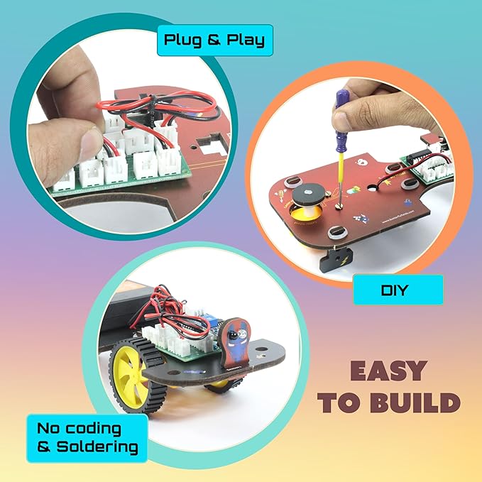 Butterfly EduFields 5in1 STEM Robotics kit | Robot Toys for Kids Ages 8 9 10 11 12 Years Old Boys Girls | Electronics Sensor Modules | No Coding Required | Birthday Gift for Kids Ages 8+