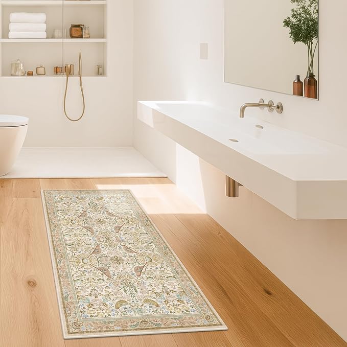 Hazo Haus Boho Bathroom Runner Rug 2x5