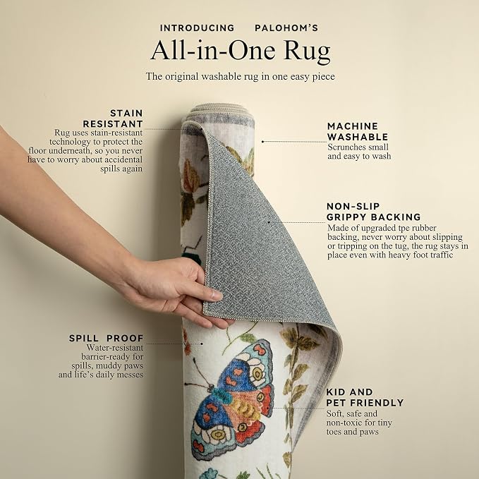 Washable Area Rugs for Living Room: 9x12 Bedroom Rug Vintage Large Rugs Stain