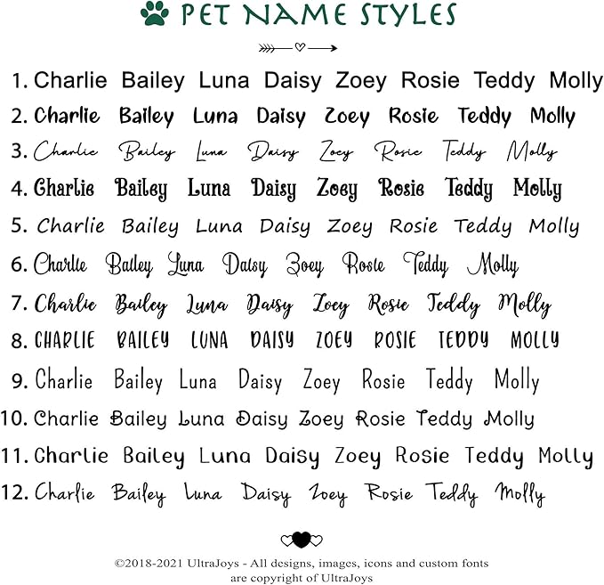 Ultra Joys Personalized Custom Dog ID Tag - Brushed Stainless Steel, Round, Silver, Small