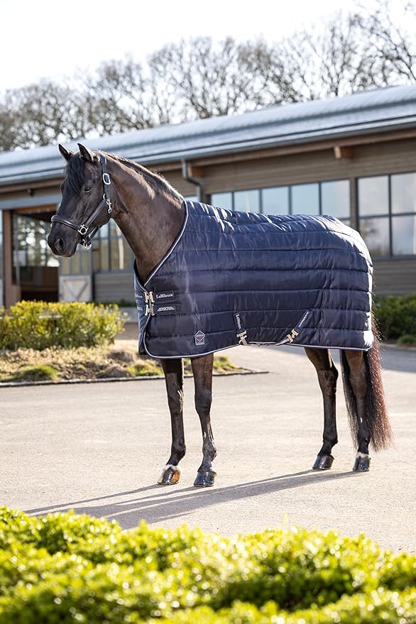 LeMieux Arika Stable-Tek 100g Blanket - Diamond Ripstop Outer - Breathable and Stain Repellent - Navy - 87"