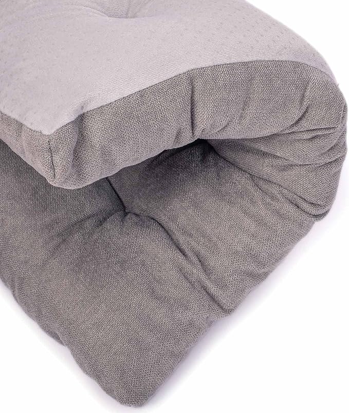 Dog Bed for Small Medium Dogs and Cats, Large Washable Pet Beds for Crate (36L x 23W in, Grey)