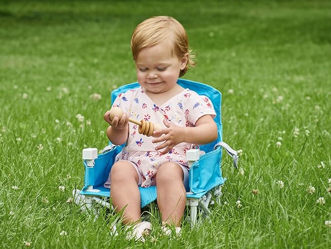 Regalo My Chair 2-in-1 Portable Travel Booster Seat & Activity Chair, Bonus Kit Includes, Oversized Removable Tray with Cup Holder, Aqua