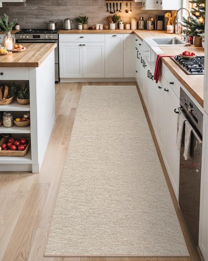 DEXI Hallway Runner Rug 2'4"x12', Non Slip Rubber Backed Runners Carpet