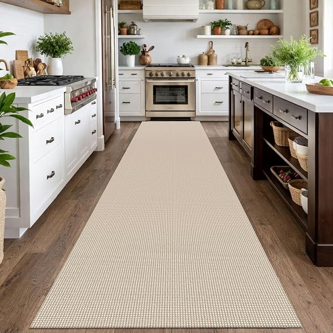 IOHOUZE Washable Exrea Long Hallway Runner Rug 3x14 Non Slip Rubber Backed