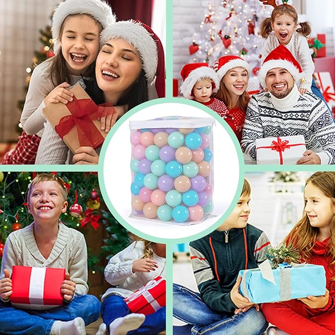 GOGOSO Ball Pits Balls for Toddlers Pack of 50 100 200 Plastics Shape Ball Non-Phthalate Non-BPA Non-Toxic 2.2-Inch Crush Proof Play Balls
