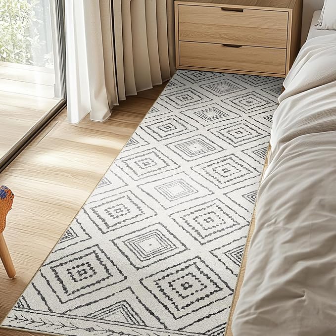BESTSWEETIE Area Rug 2x6 Rug Machine Washable Non-Slip Low Pile Print Pattern