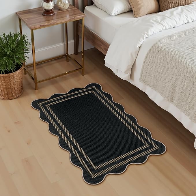 Easy Jute Outdoor Mats for Front Door, 2x3 Small Washable Kitchen Rugs