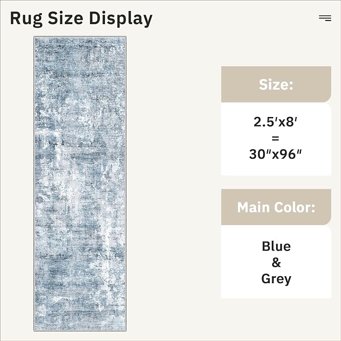 Soalmost Washable Runner Rug