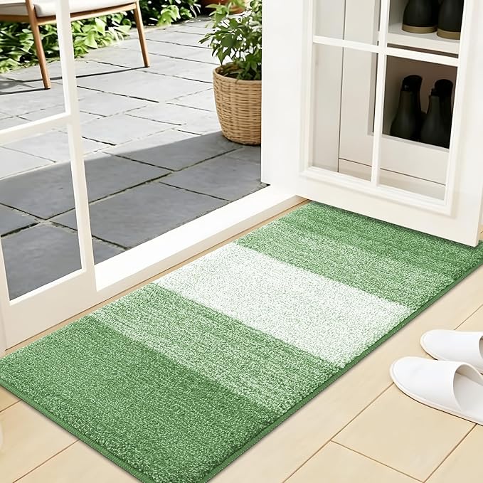 Kitinjoy Indoor Outdoor Door Mat, 44x24 Non-Slip Absorbent Dirt Trapper
