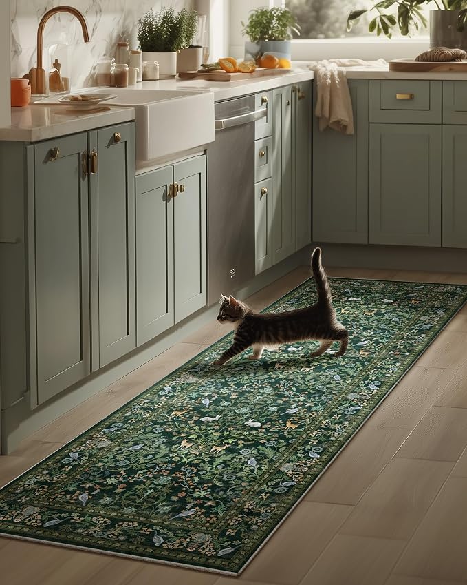 Washable Runners for Hallways Kitchen Rugs: 2'x6' Runner Rug Stain Resistant