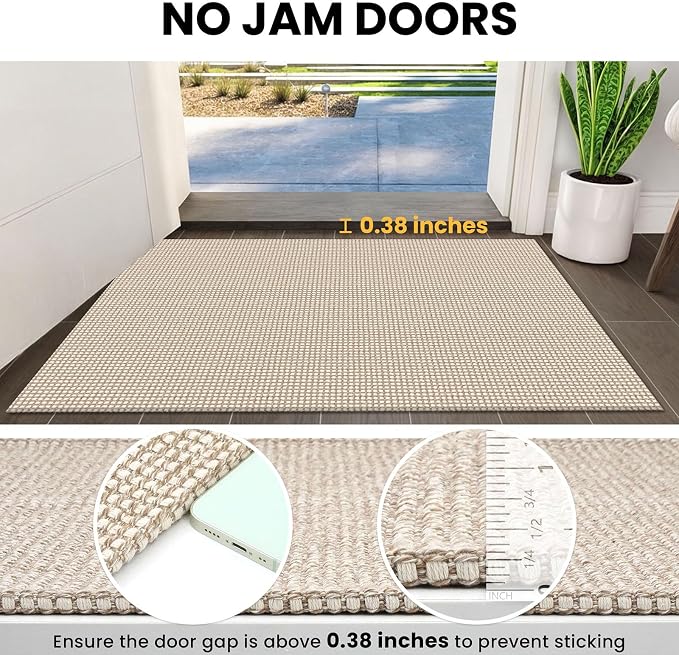 IOHOUZE Washable Area Rug 5x7 Non Slip Rubber Backed Rugs