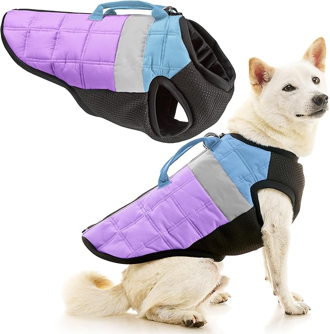 Gooby Bomber Vest Lift Dog Harness - Purple, X-Small
