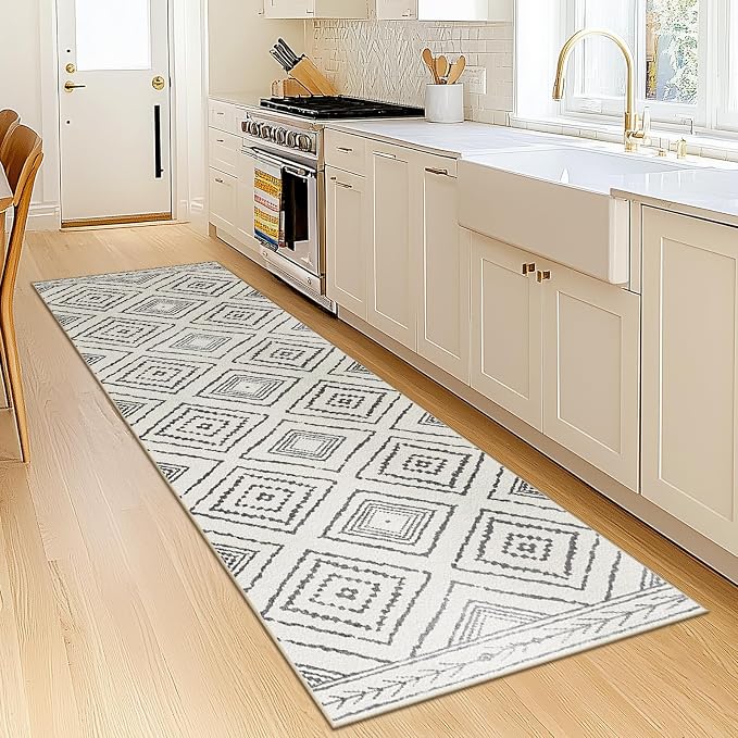 BESTSWEETIE Area Rug 2x6 Rug Machine Washable Non-Slip Low Pile Print Pattern