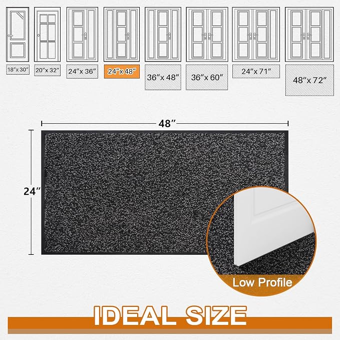 Mibao Front Door Mat Indoor Entrance, Welcome Mat