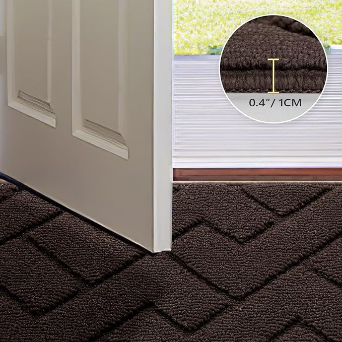 hicorfe Indoor Doormat, Welcome Door mat, Non Slip Door Mats 20"x32" Absorbent