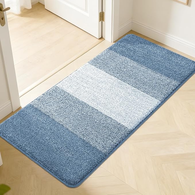 Kitinjoy Indoor Outdoor Door Mat, 50x30 Non-Slip Absorbent Dirt Trapper
