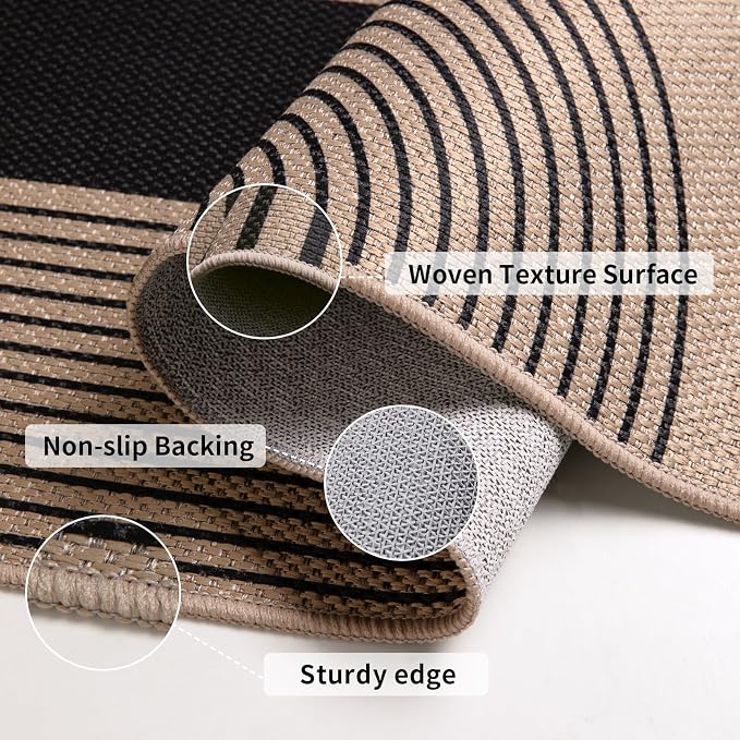 Tangsoo Easy Jute Rug 6x9 Washable Area Rugs