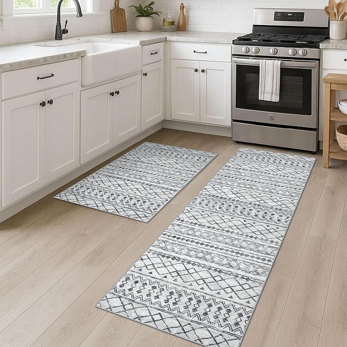 KUTA Moroccan Rugs for Entryway, Non-Slip Washable Ultra Soft Hallway Runner Rug