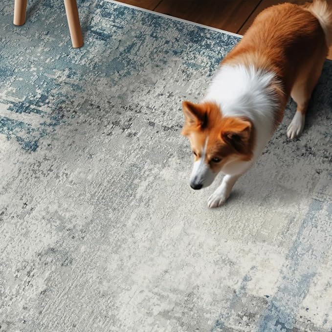 Abstract Bath Mat 2x3 Rug Washable Non-Slip Small Rugs