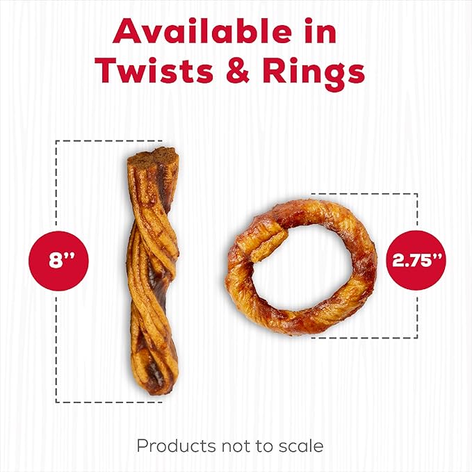 Country Kitchen Rawhide Free Beef Rings Dog Chews,Made with Real Beef,Highly Digestible,Gluten Free,7 Count (Pack of 2)
