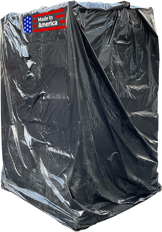 Sandbaggy Black Pallet Covers | Made in USA | Tarp Fits Large Pallets Up to 55" x 55" x 75" | Built w/ 1 Year UV Protection | Heavy Duty 3 Mil Thick Plastic (Pack of 250, 3 Mil Thick)