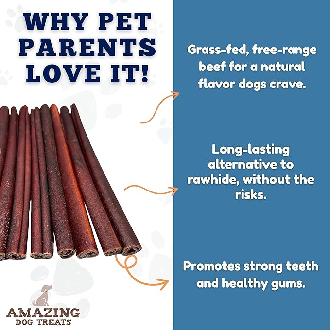 Amazing Dog Treats 12 Inch Collagen Stick - (5 Count) - Collagen Sticks for Dogs - No Hide Dog Bones