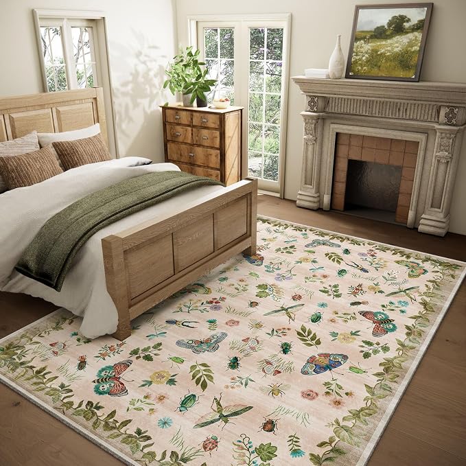 Machine Washable Rugs for Living Room: 9x12 Area Rugs Vintage Rugs Stain