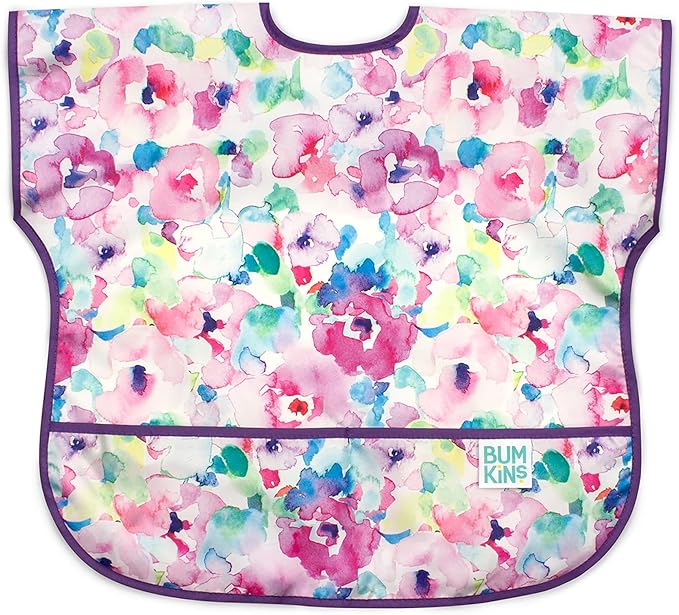 Bumkins Bibs - Toddler Bibs, Waterproof, Large for 1-3 Years, Short Sleeve