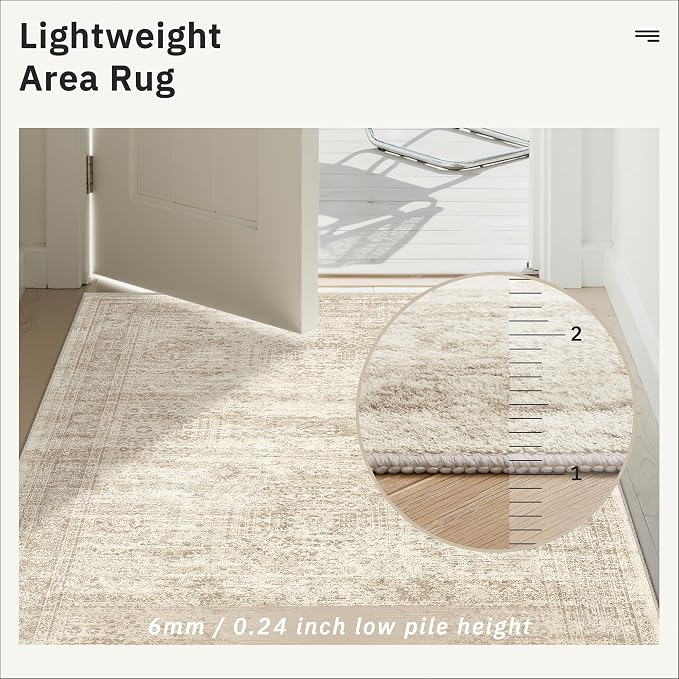 Soalmost Washable Runner Rug