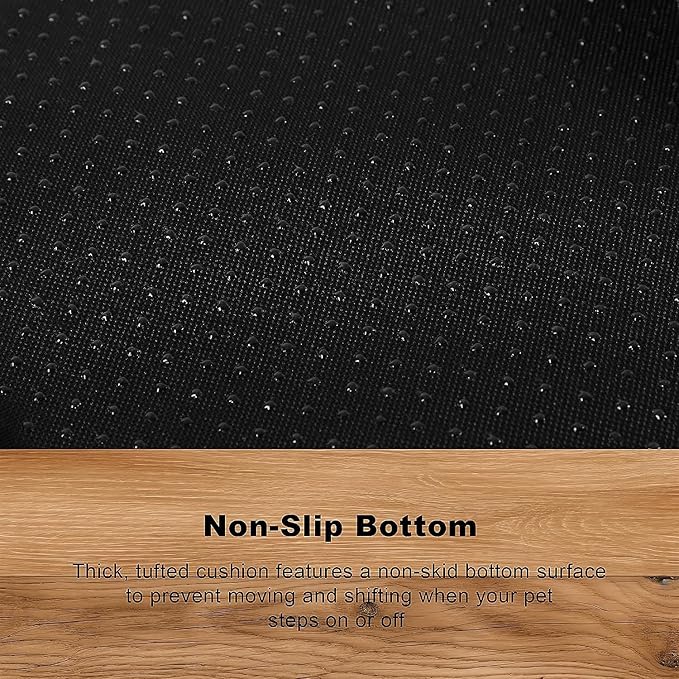 Dog Crate Mat for Dog Cages Black Dog Bed for Small Dogs 22 Inch Dog Crate Bed Washable Dog Mats for Sleeping,Up to 15 lbs Soft and Fluffy Small Dog Bed for Crate Tire Printing Black…