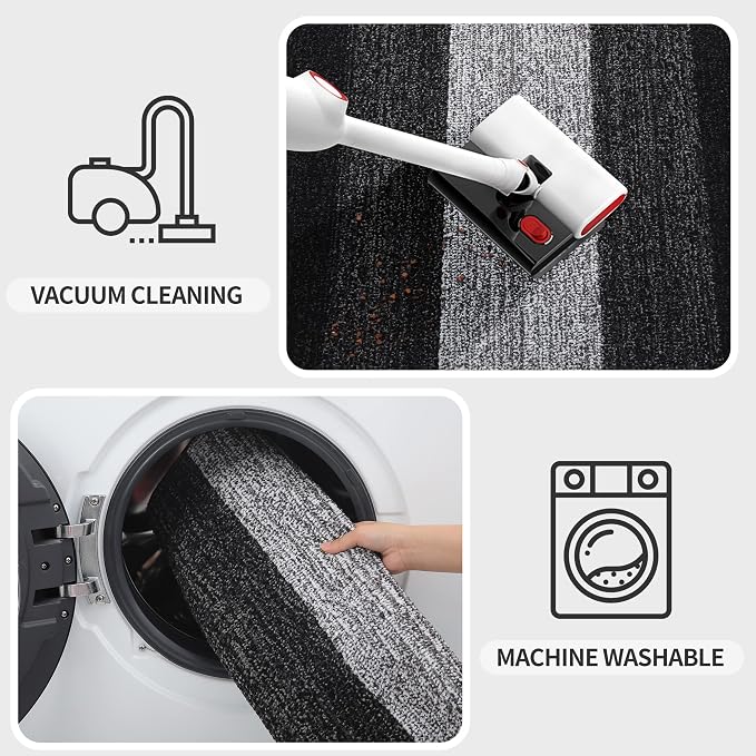 Kitinjoy Indoor Outdoor Door Mat, 30x17 Non-Slip Absorbent Dirt Trapper