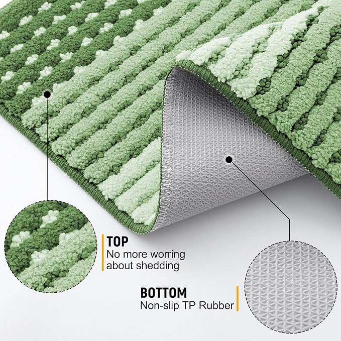 Kitinjoy Indoor Outdoor Door Mat, 59x24 Non-Slip Absorbent Dirt Trapper