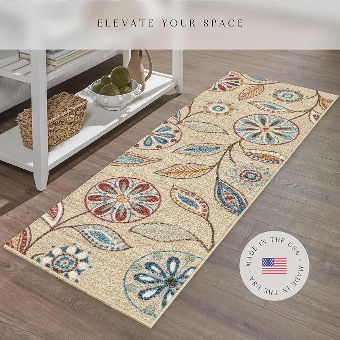 Maples Rugs Reggie Floral Runner Rug