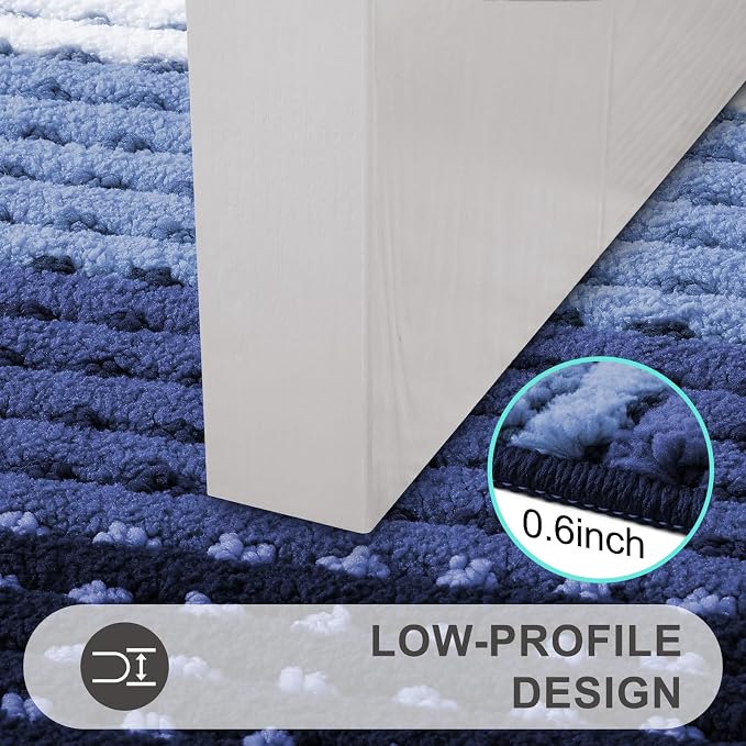 Kitinjoy Indoor Outdoor Door Mat, 71x47 Non-Slip Absorbent Dirt Trapper